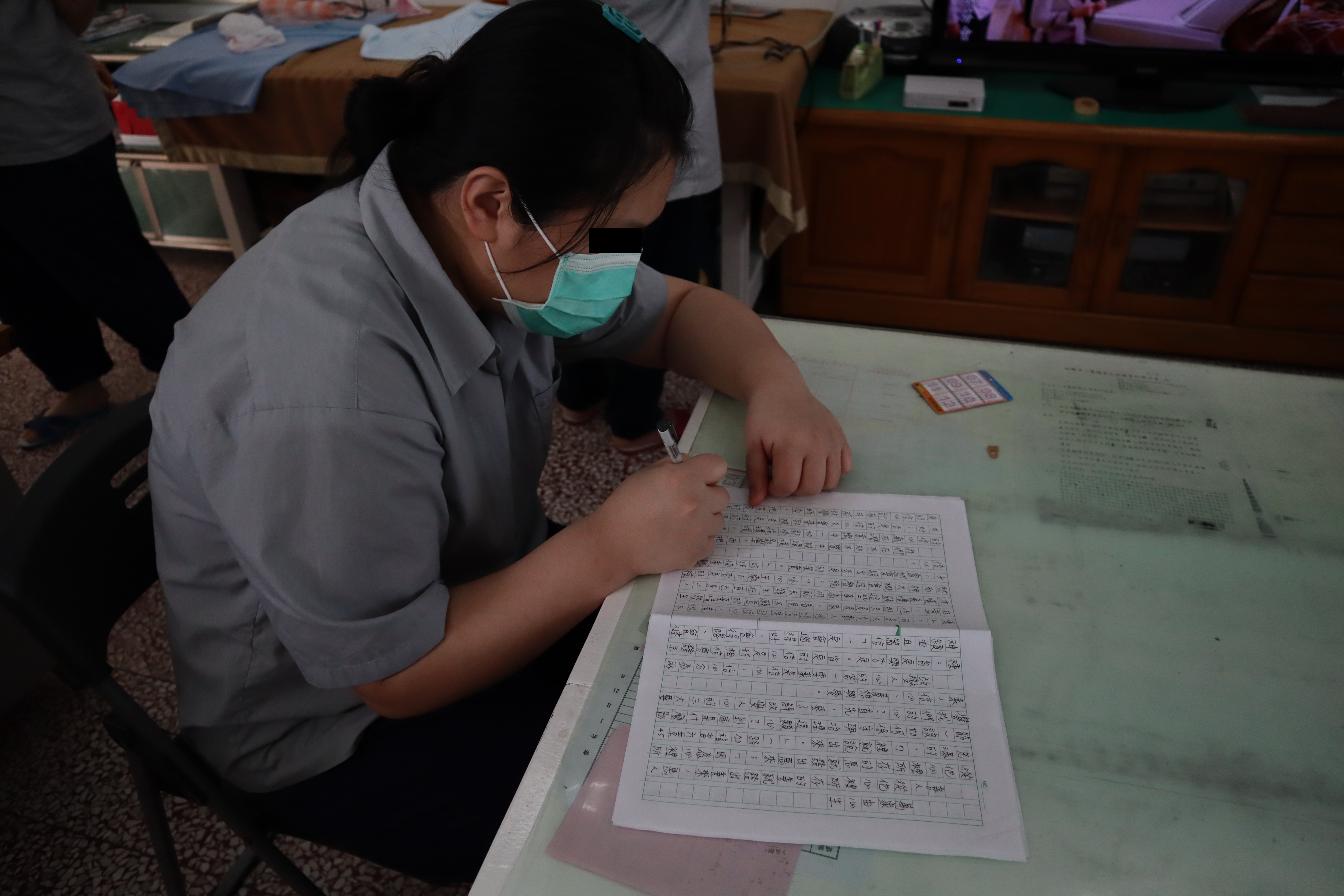 女所收容之寫作情形