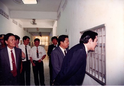 81年-陸委會特任副主委兼發言人馬英九先生蒞福建金門監獄參訪