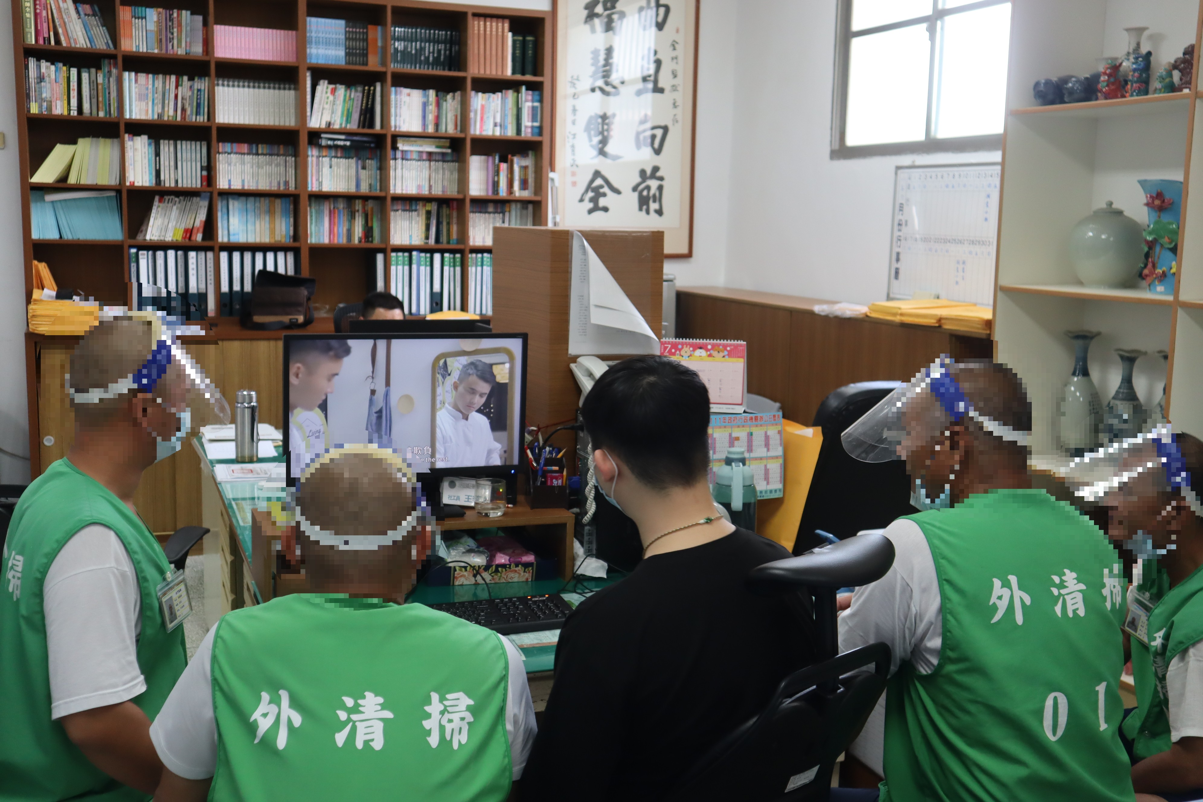 Social workers play promotional videos related to gender equality education